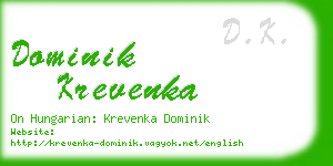 dominik krevenka business card